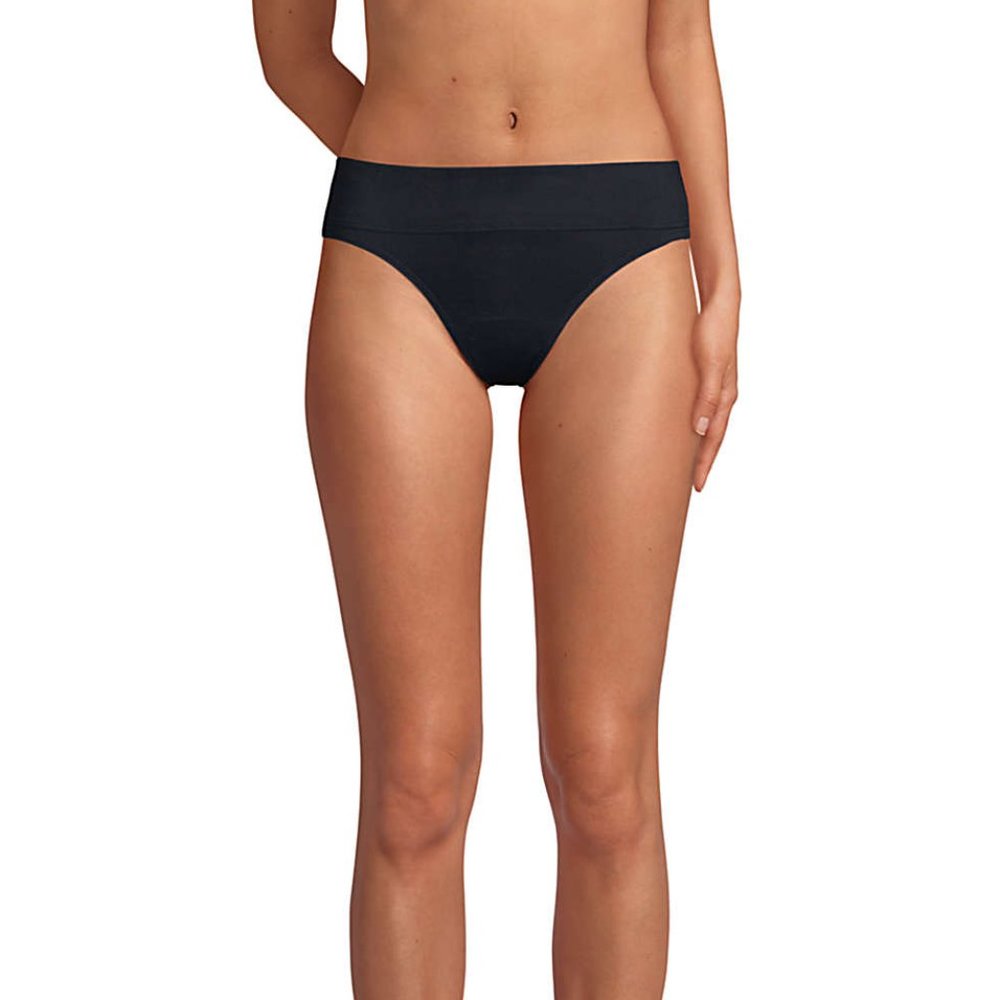 Lands' End Black High Waisted Bikini Bottom